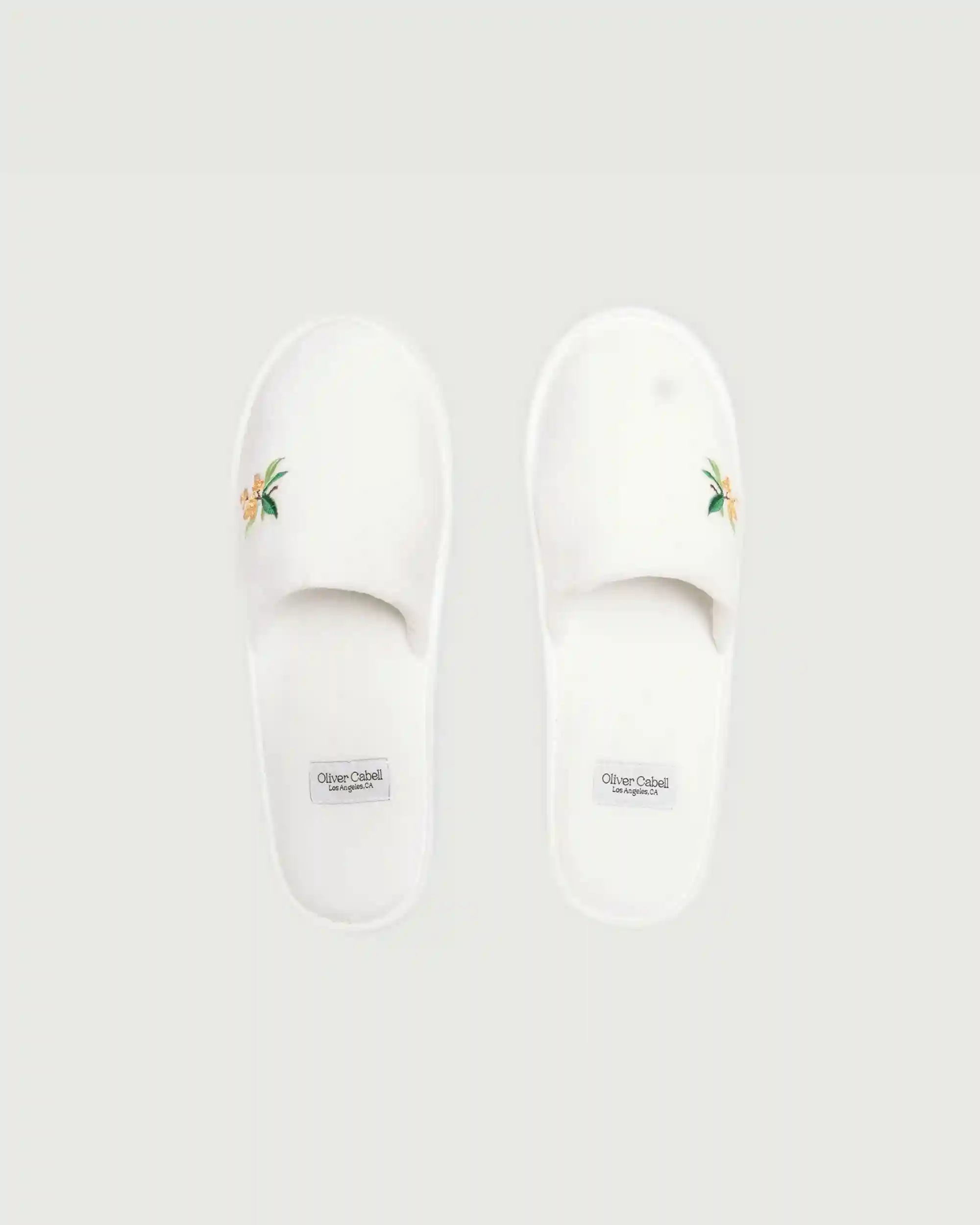 LA Capsule Terry Cloth Slippers | Alpine White